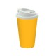 Kaffeebecher Premium Deluxe - standard-gelb/weiß